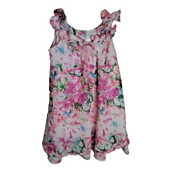 Blueberi Boulevard Pastel Colorful Floral Sleeveless Dress Girls Size 3T - Picture 2 of 10